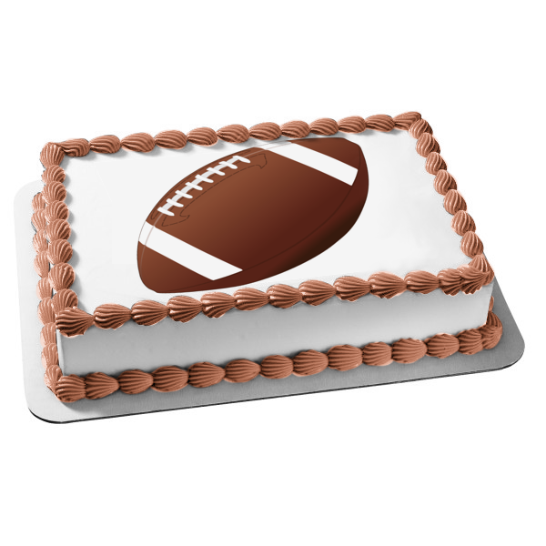 Sports a Football Edible Cake Topper Image ABPID07511