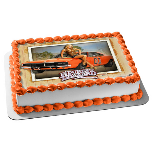 The Dukes of Hazzard Logo the General and Daisy Duke Edible Cake Topper Image ABPID07524