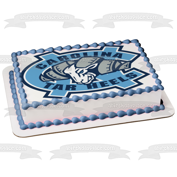 University of North Carolina Tar Heels Logo NCAA Edible Cake Topper Image ABPID07714