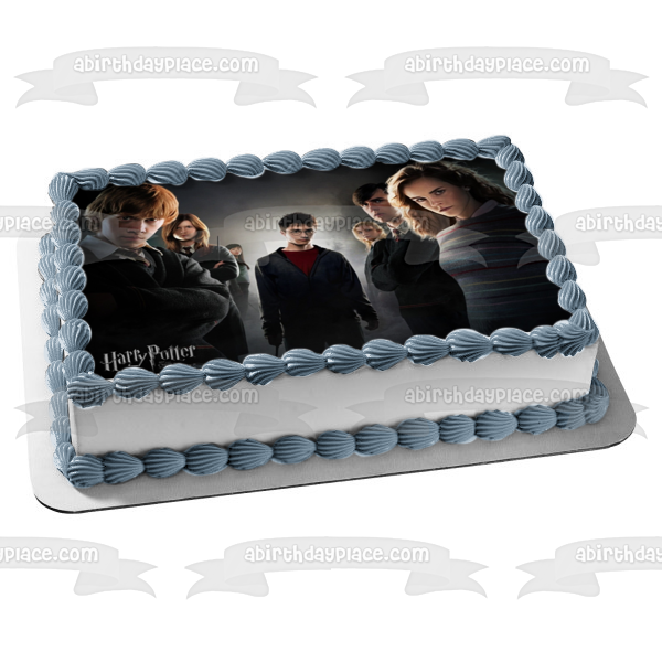 Harry Potter Hermione Granger Ron Weasley and Neville Longbottom Edible Cake Topper Image ABPID07549