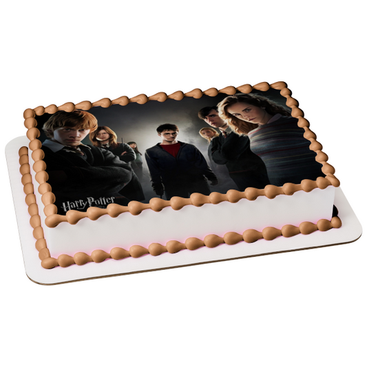 Adorno comestible para tarta de Harry Potter Hermione Granger Ron Weasley y Neville Longbottom Imagen ABPID07549 