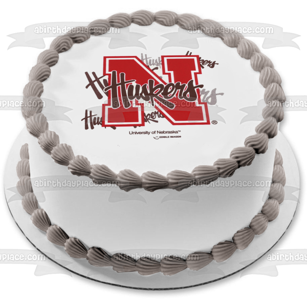 The University of Nebraska Huskers Logo NCAA Edible Cake Topper Image ABPID07553