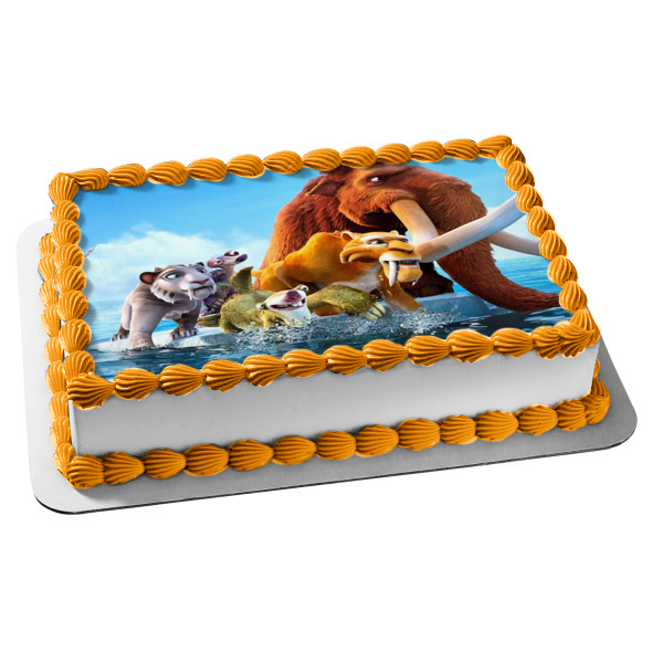Ice Age Scrat Sid Diego and Manny Edible Cake Topper Image ABPID07551