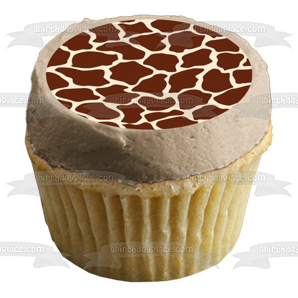 Giraffe Pattern Edible Cake Topper Image ABPID07728