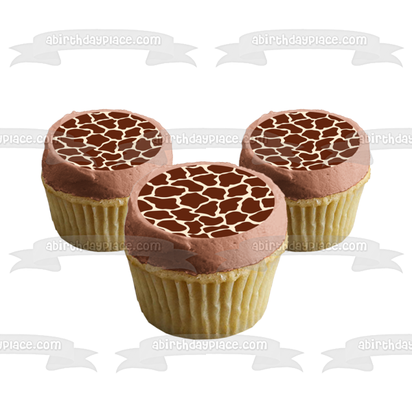 Giraffe Pattern Edible Cake Topper Image ABPID07728