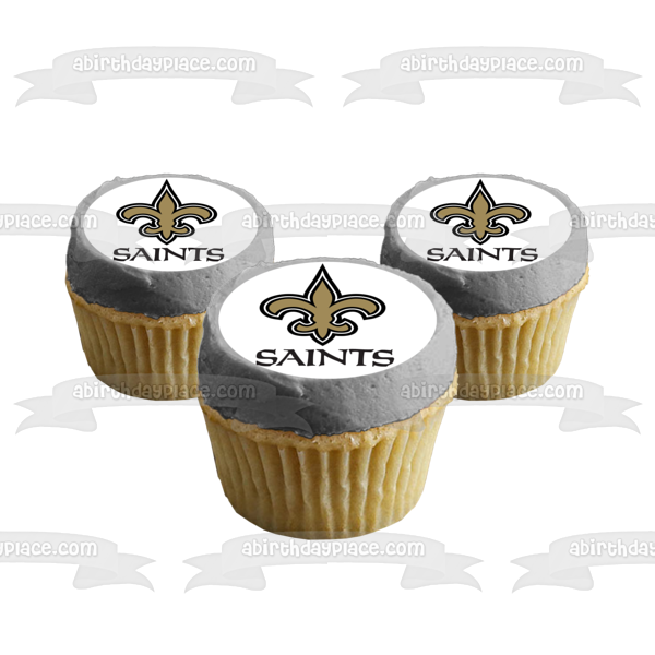 New Orleans Saints Logo NFL Edible Cake Topper Image ABPID07760