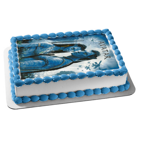 Avatar Pandora Na'vi Jake Sully and Neytiri Edible Cake Topper Image ABPID07783