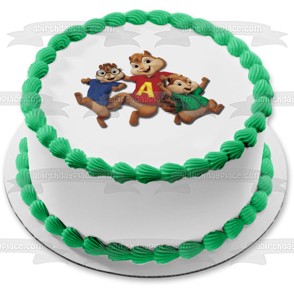 Alvin and the Chipmunks Simon and Theodore Jumping Edible Cake Topper Image ABPID08032