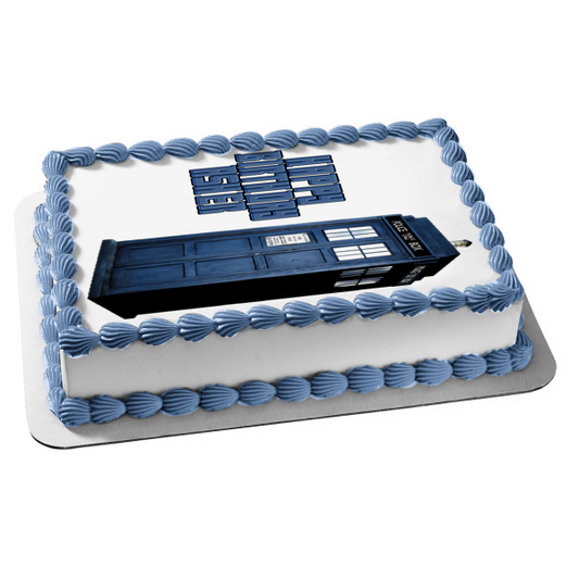 Doctor Who Tardis Máquina de viaje en el tiempo Imagen comestible para decoración de tartas ABPID07852 