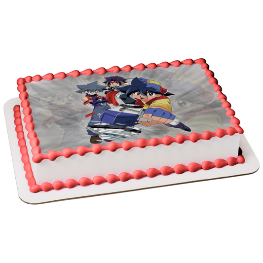 Beyblade Burst Tyson Kai and Hiro Edible Cake Topper Image ABPID08055