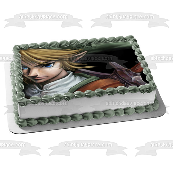 The Legend of Zelda Twilight Princess Link Edible Cake Topper Image ABPID08062