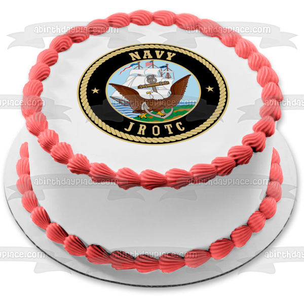 United States Navy JROTC Logo Edible Cake Topper Image ABPID08147