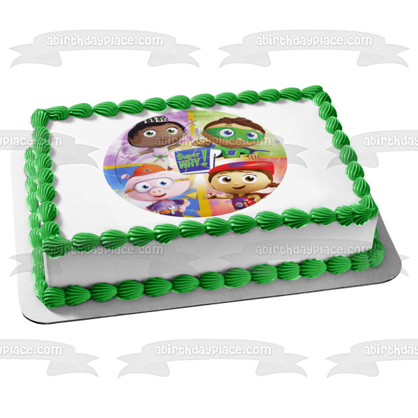 Super Why Book Princess Pea Alpha Pig and Little Red Riding Hood Edible Cake Topper Image ABPID08180