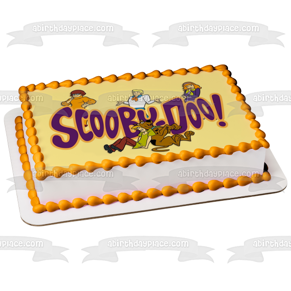 Scooby-Doo Logo Shaggy Velma Fred Daphne Edible Cake Topper Image ABPID08446