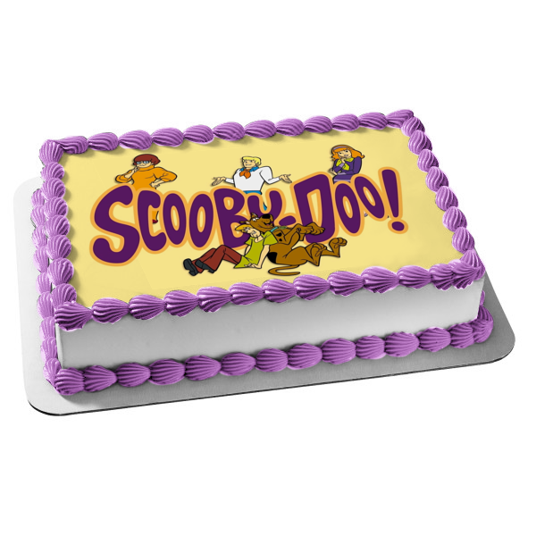 ScoobyDoo Logo Shaggy Velma Fred Daphne Edible Cake Topper Image ABPI