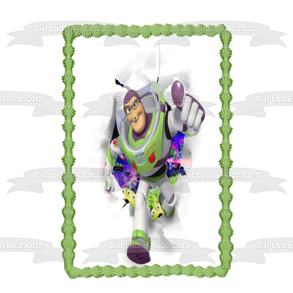 Toy Story Buzz Lightyear Space Ranger Edible Cake Topper Image ABPID08447
