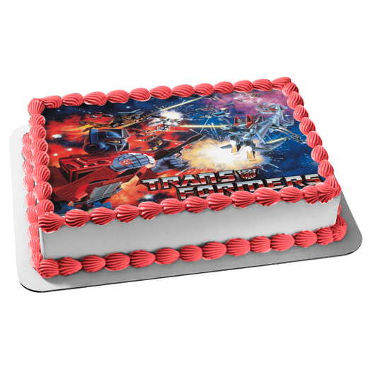 Transformers Optimus Prime Bumblebee Edible Cake Topper Image ABPID08449