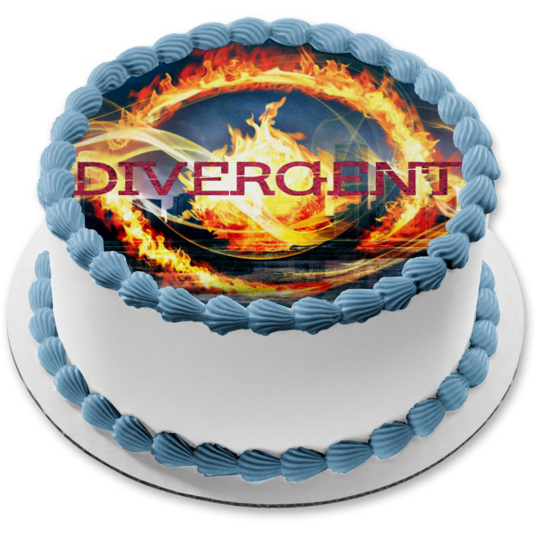 Divergent Symbol on the Book Cover Edible Cake Topper Image ABPID08198