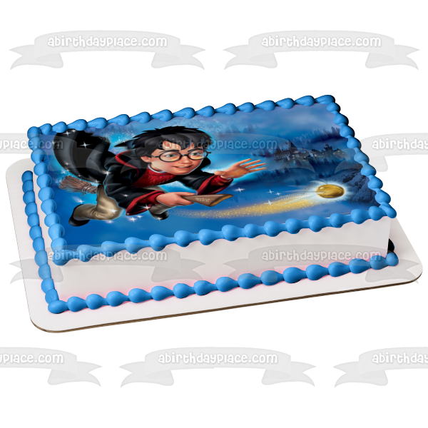 Harry Potter Cartoon Hogwarts School Edible Cake Topper Image ABPID08454