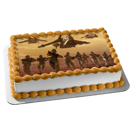 Star Wars Storm Troopers Fighter Aircrafts Edible Cake Topper Image ABPID08453