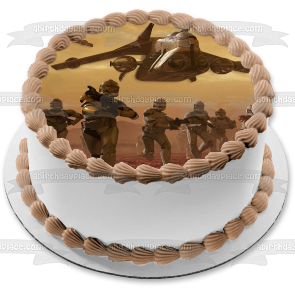 Star Wars Storm Troopers Fighter Aircrafts Edible Cake Topper Image ABPID08453