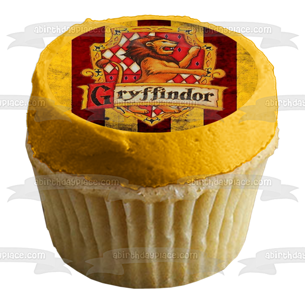 Harry Potter Hogwarts Gryffindor Crest Edible Cake Topper Image ABPID08200