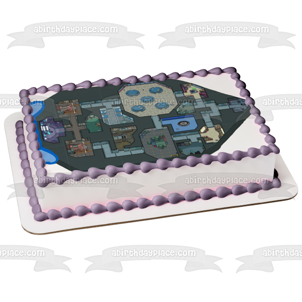 Among Us Ship Edible Cake Topper Image ABPID53767