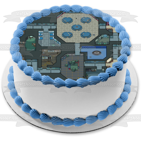 Among Us Ship Edible Cake Topper Image ABPID53767