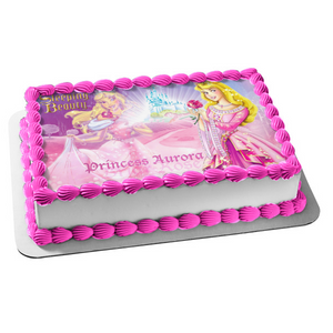 Disney Princess Aurora Sleeping Beauty Castle Edible Cake Topper Image ABPID08470