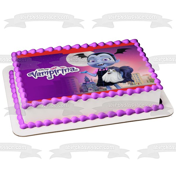 Vampirina Moonlight Stars and Gregoria Edible Cake Topper Image ABPID08216