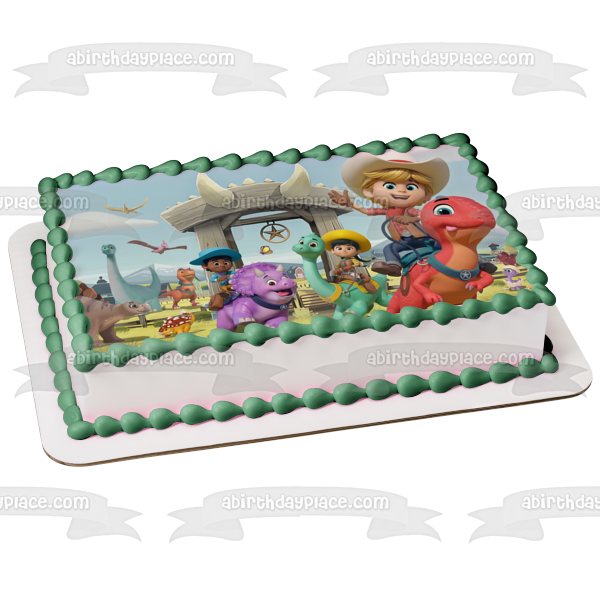 Dino Ranch Edible Cake Topper Image ABPID53783