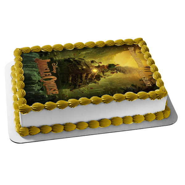 Jungle Cruise Disney Emily Blunt the Rock Dwayne Johnson Edible Cake Topper Image ABPID53785