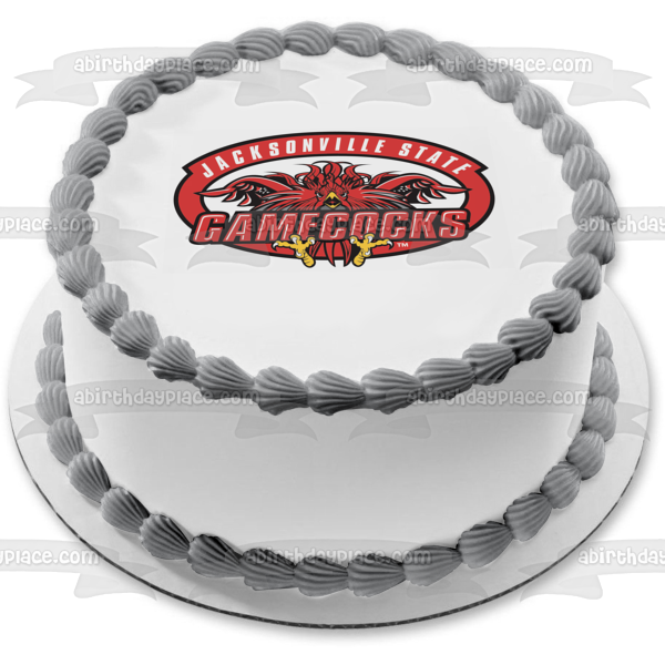 Jacksonville State University Gamecocks Logo NCAA Edible Cake Topper Image ABPID08221