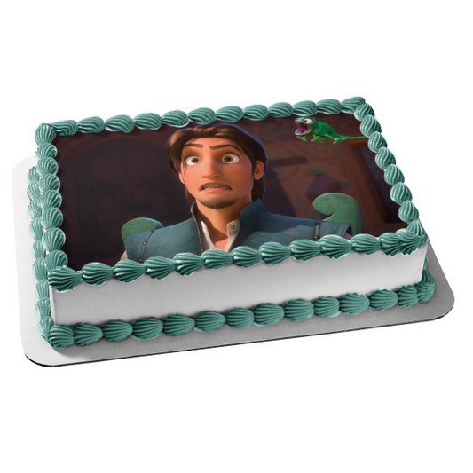 Tangled Flynn Rider and Pascal Edible Cake Topper Image ABPID08224