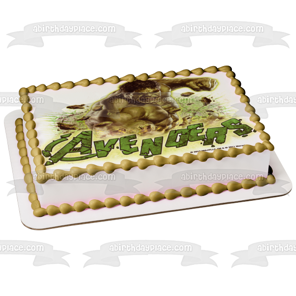 The Avengers the Incredible Hulk Edible Cake Topper Image ABPID08238