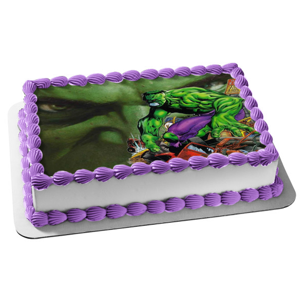 Marvel the Incredible Hulk Angry Dr. Robert Bruce Banner Edible Cake Topper Image ABPID08497