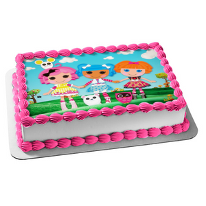 Lalaloopsy Bea Spells-A-Lot Mittens Fluff'n'stuff and Crumbs Sugar Cookie Edible Cake Topper Image ABPID08259