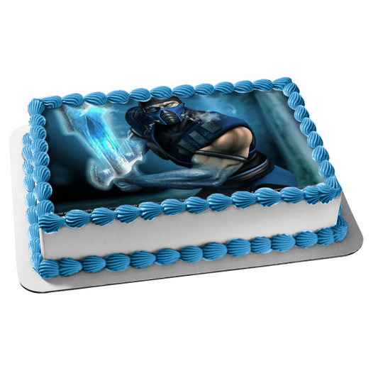 Mortal Kombat Sub-Zero Ice Sword Edible Cake Topper Image ABPID08290