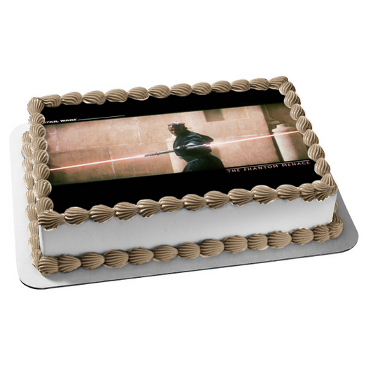 Star Wars the Phantom Menace Darth Maul Edible Cake Topper Image ABPID08534