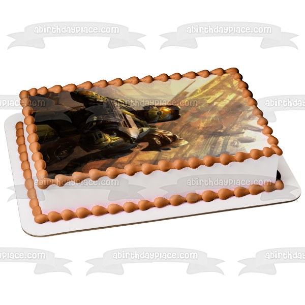 Imagen comestible para decoración de tarta de soldados de Halo Wars 3 ABPID08548 
