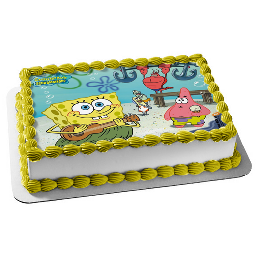 SpongeBob SquarePants Patrick Larry the Lobster Edible Cake Topper Image ABPID08302