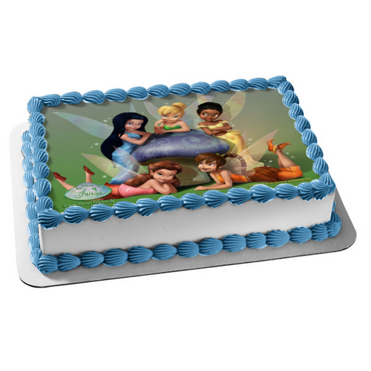 Disney Tinkerbell Vidia Silvermist Iridessa Fawn Edible Cake Topper Image ABPID08315