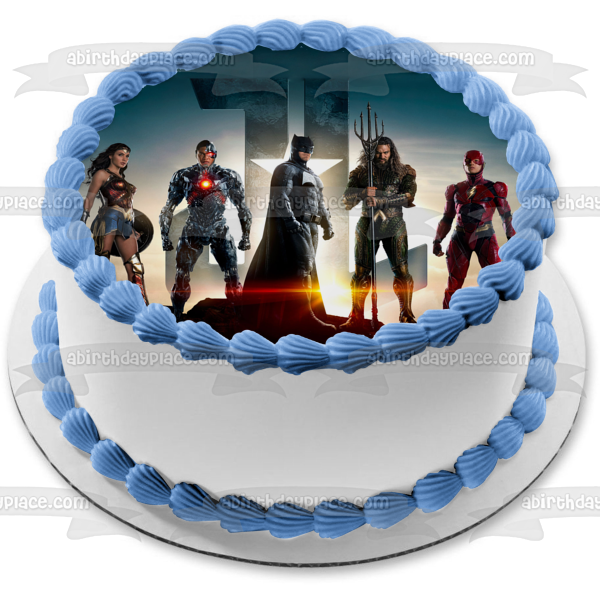DC Comics Justice League Batman Wonder Woman Edible Cake Topper Image ABPID08749