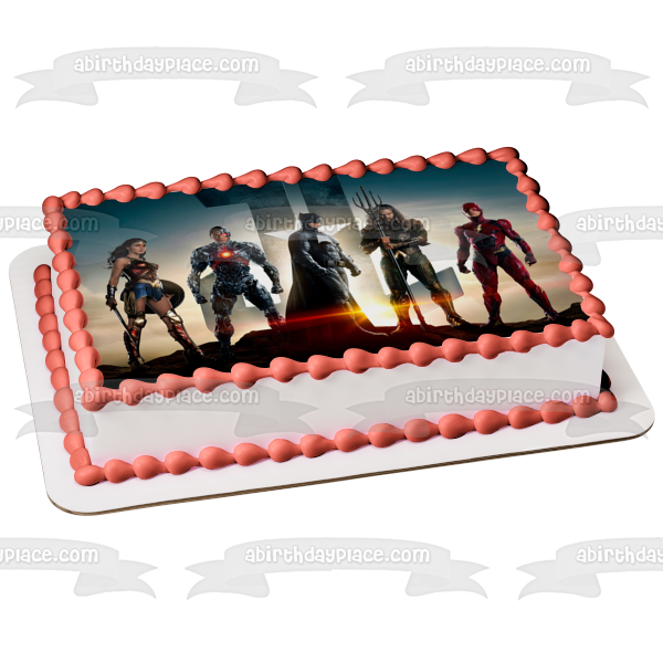 DC Comics Justice League Batman Wonder Woman Edible Cake Topper Image ABPID08749