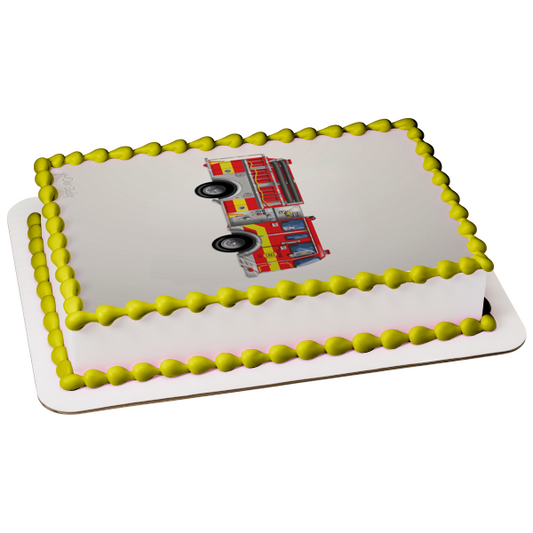 Imagen comestible para tarta de rescate de emergencia de camión de bomberos ABPID08346 