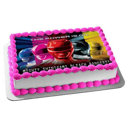 Power Rangers Mighty Morphin Red Ranger Jason Black Ranger Zack Edible Cake Topper Image ABPID08359