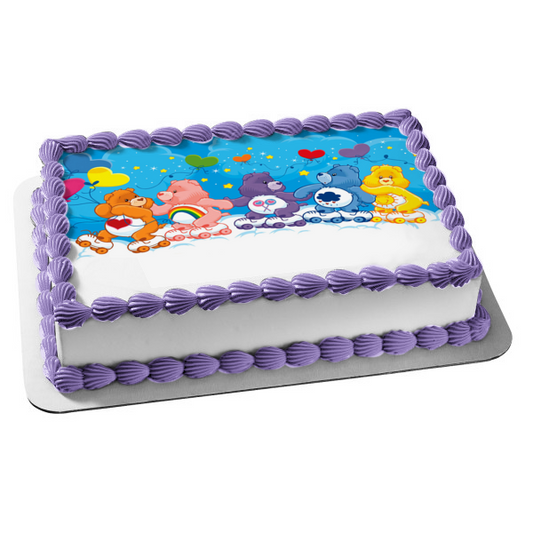 Care Bears Funshine Bear Tenderheart Bear Cheer Bear Share Bear Grumpy Bear Edible Cake Topper Image ABPID08375