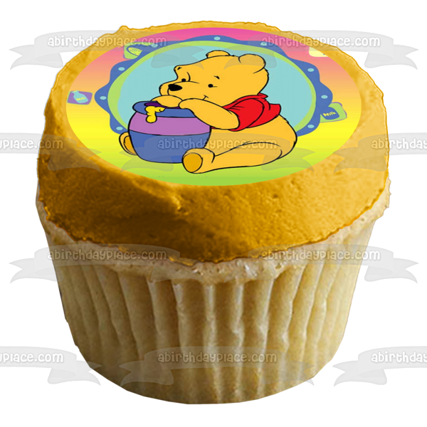 Disney Winnie the Pooh Honey Pot Cupcakes Milk Bottles Edible Cake Topper Image ABPID08379
