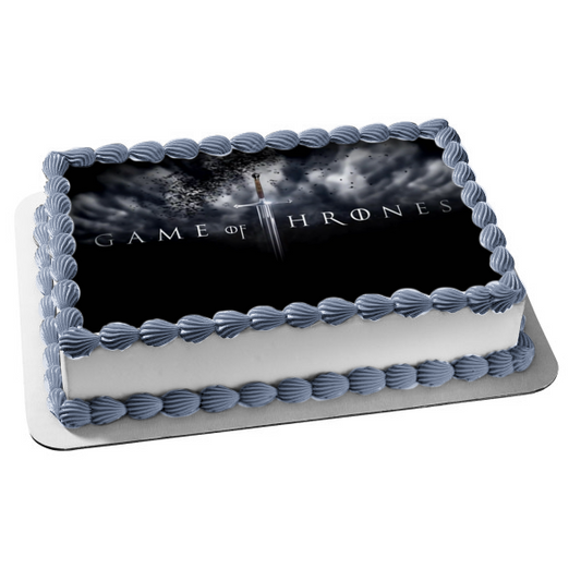 Game of Thrones Sword Edible Cake Topper Image ABPID08825