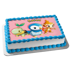 Pokemon Piplup Turtwig Chimchar Edible Cake Topper Image ABPID08829